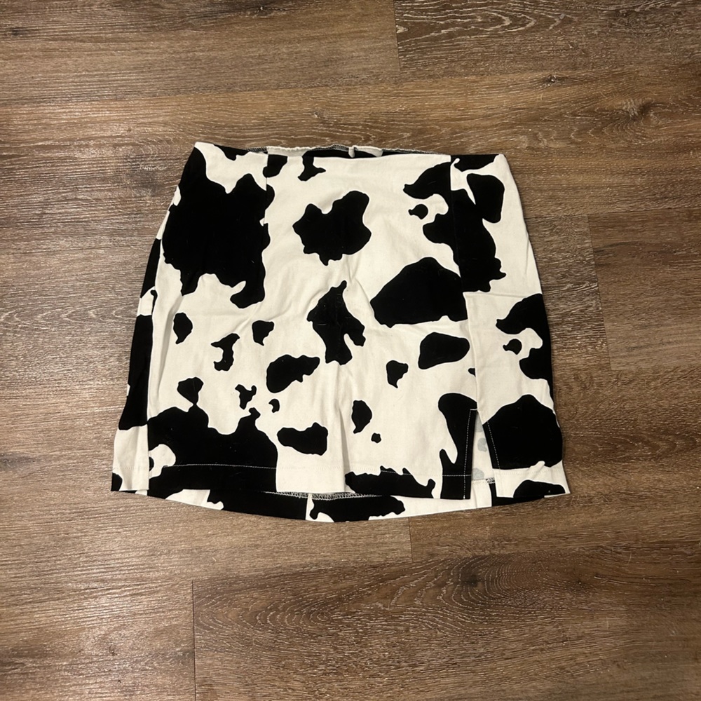 Cow print skirt